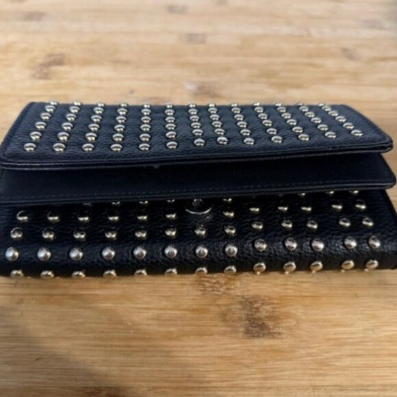 Studded Long Clutch Wallet - Coin Purse & Card Holder - Picture 5 of 16
